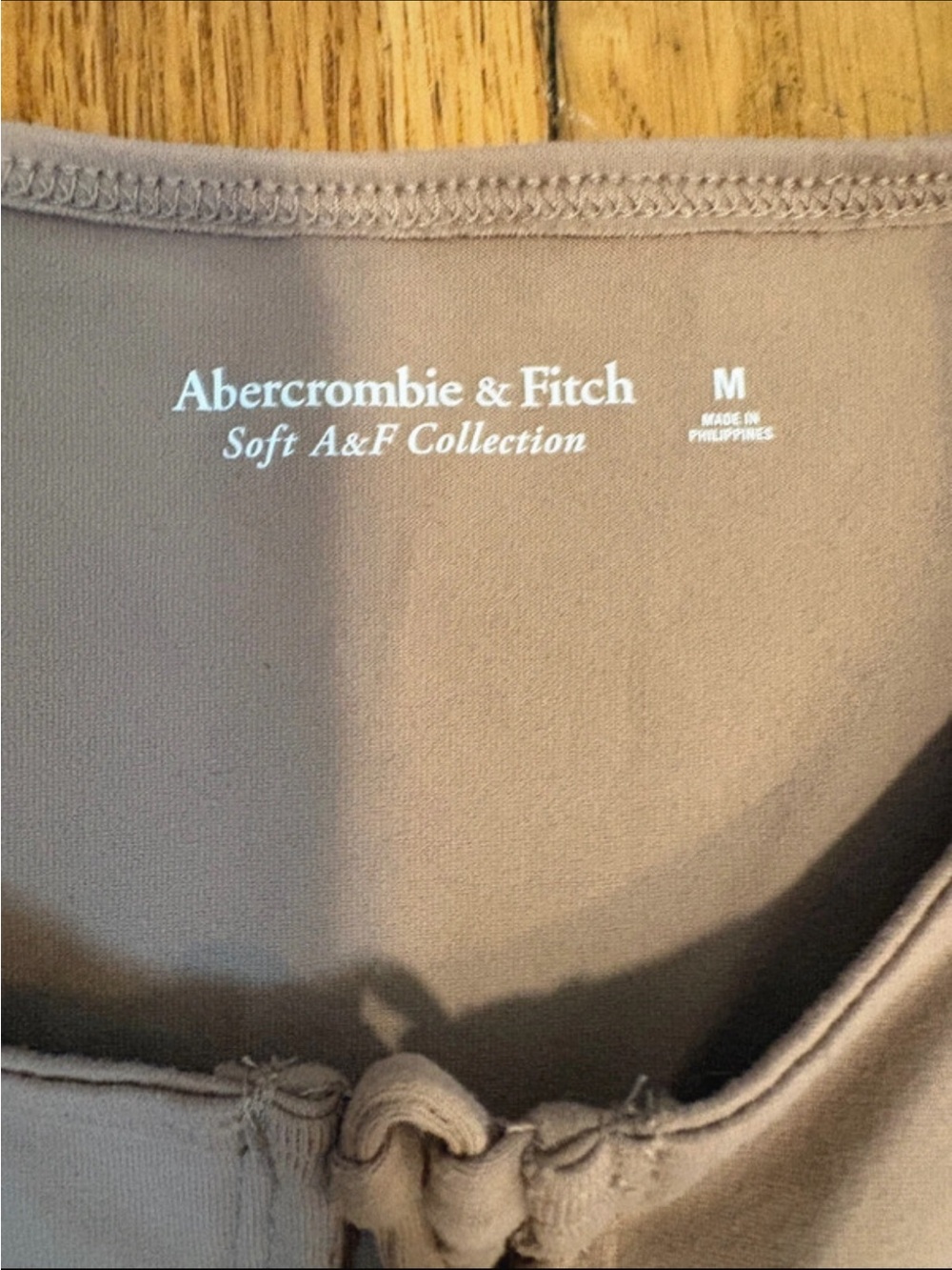Abercrombie & Fitch Lace-Up Tank Top in Taupe - Picture 2 of 2